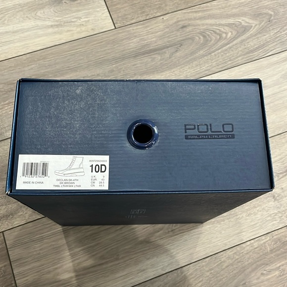 Polo Ralph Lauren Declan Winter Rain Duck boots black mens tumbled wax leather - Picture 9 of 10